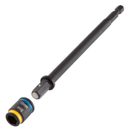 Malco Tools MSHXLCM2 C-RHEX® Cleanable, Reversible Magnetic Hex Driver (8mm and 10mm), 6" - Edmondson Supply