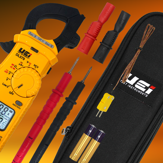 UEi DL579 600A True-RMS Dual Display HVAC/R Clamp Meter w/ Temperature & Capacitance - Edmondson Supply