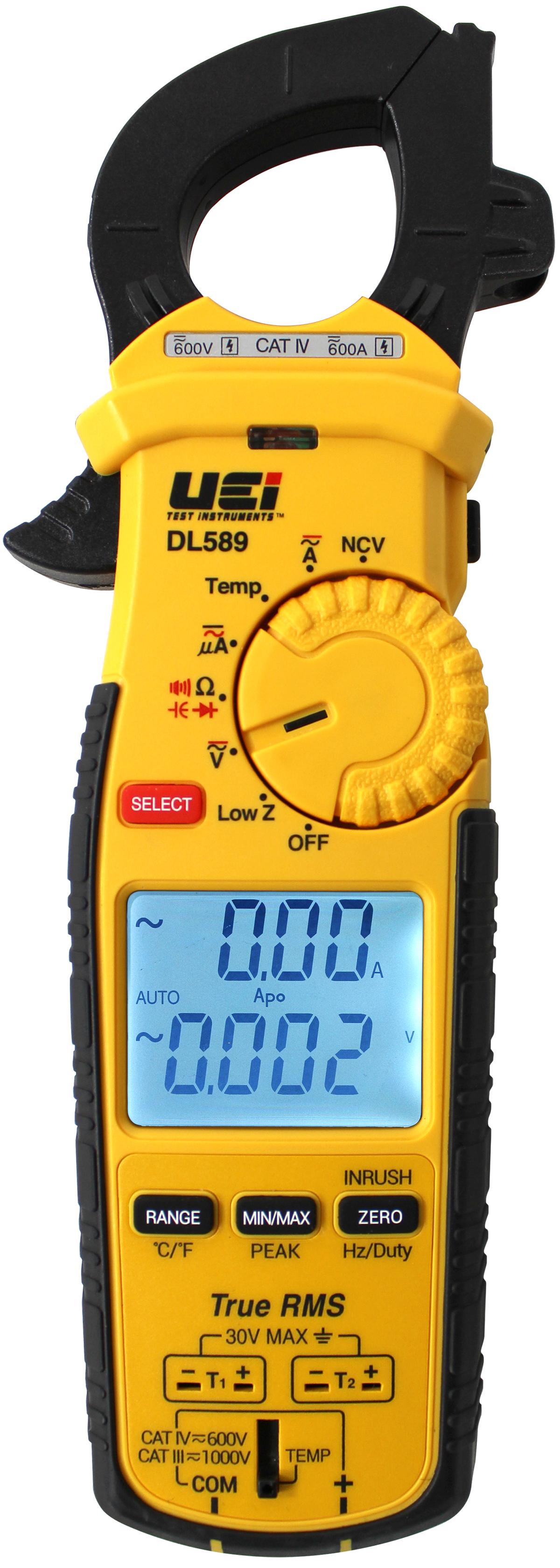 UEi DL589 600A TRMS Clamp Meter w/ DC Amps, Inrush, Magnet - Edmondson Supply