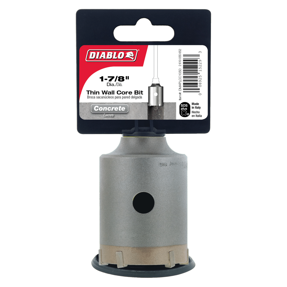 Diablo Tools DMAPLCC1050 1‑7/8 in. SDS‑Plus Thin Wall Carbide Tipped Core Bit - Edmondson Supply