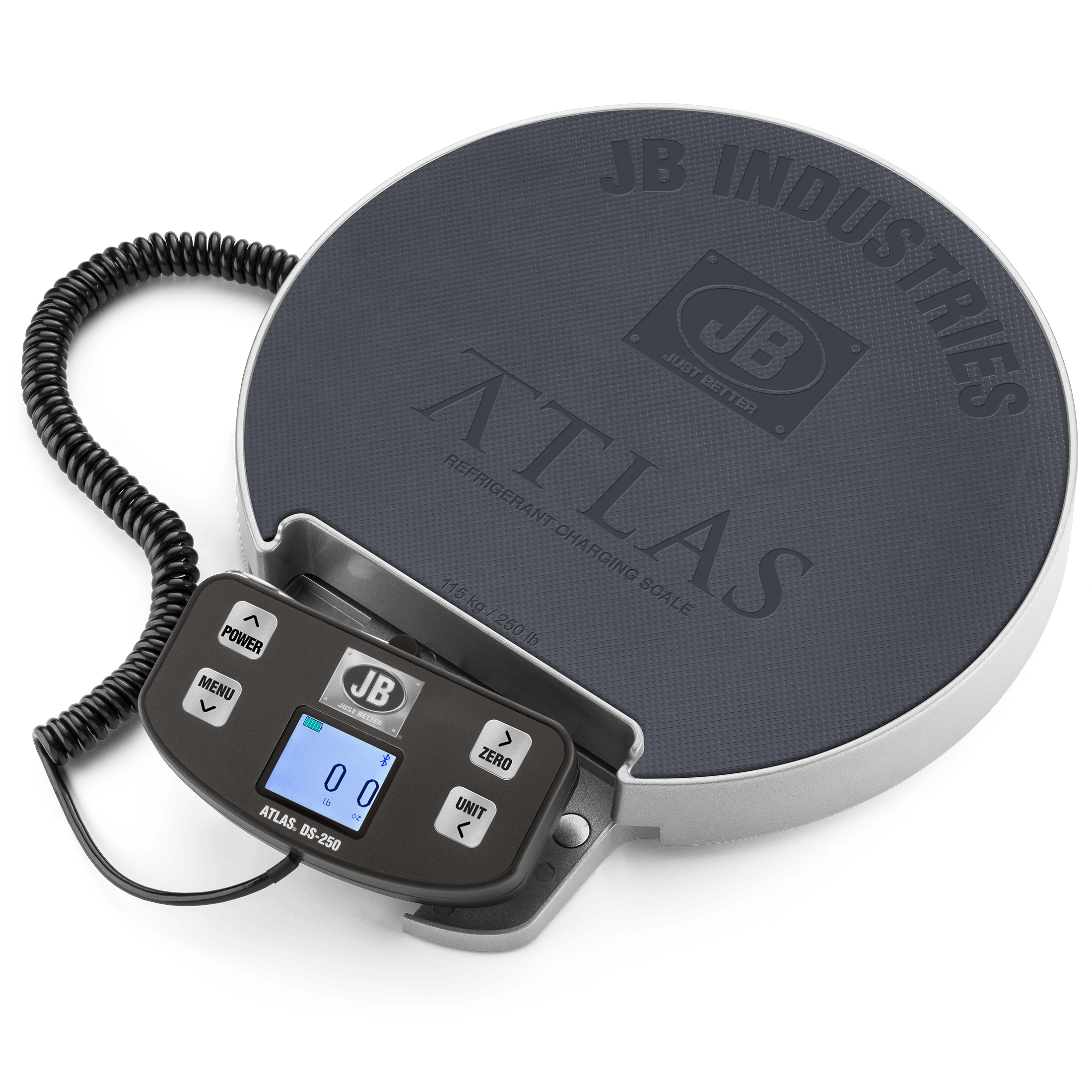 JB Industries DS-250 ATLAS Wireless Digital Refrigerant Scale with Wired Handset - Edmondson Supply