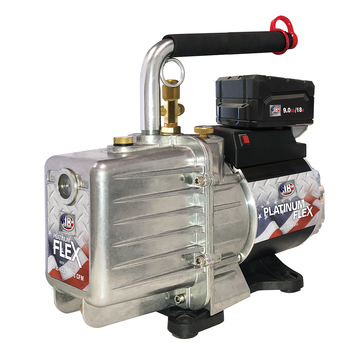JB Industries DV-85-FLEX PLATINUM FLEX AC/Battery Powered Vacuum Pump 3 CFM - Edmondson Supply