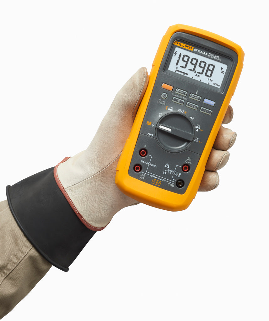 Fluke 87V-MAX True-RMS Industrial Heavy-Duty Digital Multimeter with Temperature Measurement, IP 67 Rated - Edmondson Supply