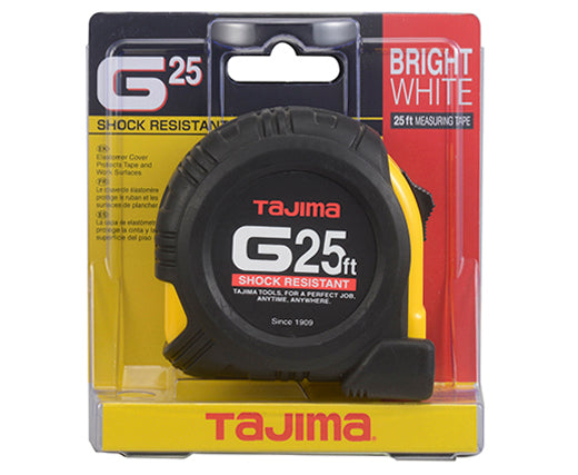 Tajima G-25BW G-Series, Standard Scale, 25 ft x 1 in. Steel Blade, Tape Measure - Edmondson Supply