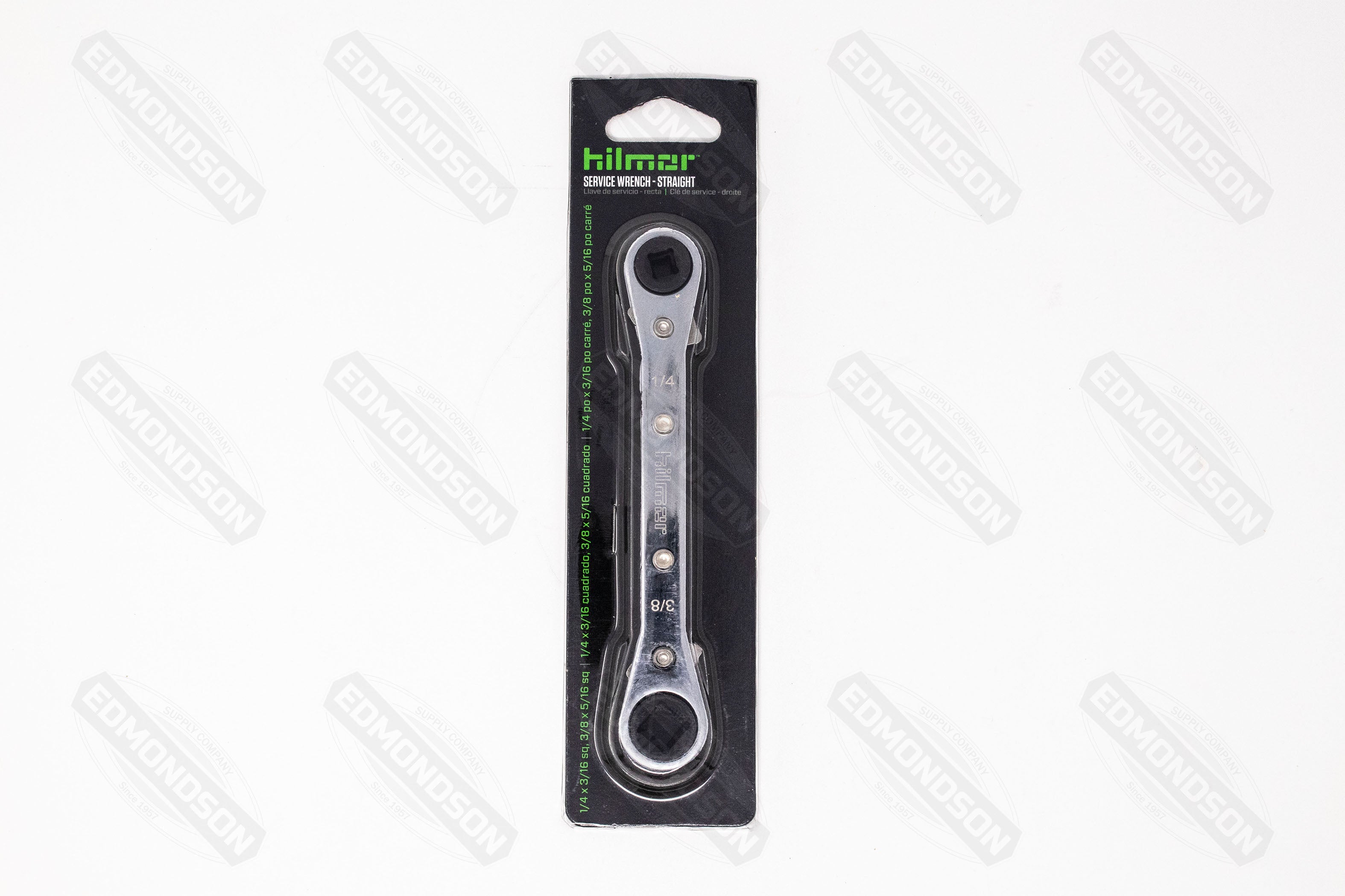 Hilmor 1839042 SWS Service Wrench - Straight - 1/4", 3/16", 3/8" & 5/16" Square - Edmondson Supply