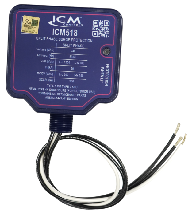 ICM Controls ICM518 240 VAC Split Phase Surge Protective Device - Edmondson Supply