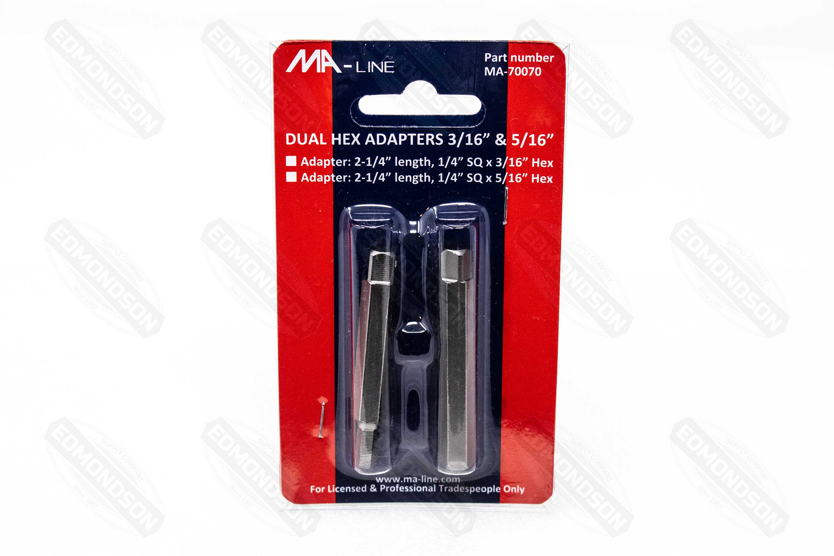 MA-Line Service Wrench Dual Hex Adapters, 3/16" & 5/16" - Edmondson Supply