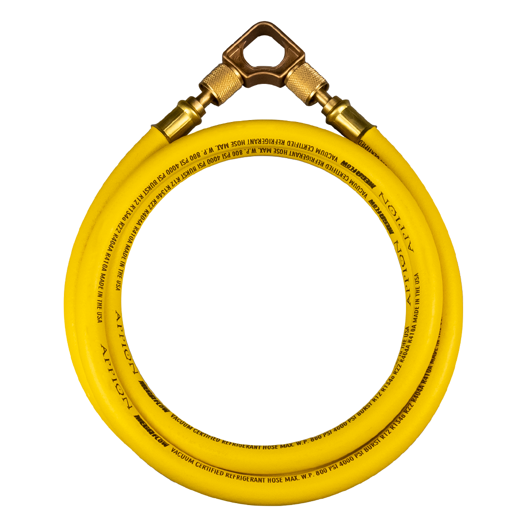 Appion MH380006AAY MegaFlow 3/8in Recovery Hose - 6 ft (1/4FL to 1/4FL) Yellow - Edmondson Supply