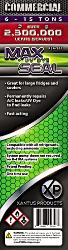 Xantus Products 36-101 Max Seal +UV Dye Commercial Direct Inject AC Leak Sealant, 6-15 Tons - Edmondson Supply