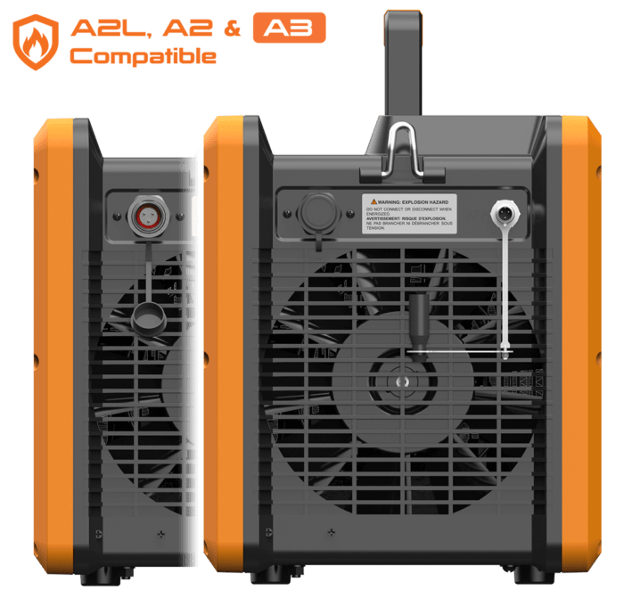 NAVAC NRDDF Dual Cylinder, DC Recovery Unit for Flammable Refrigerants - Edmondson Supply