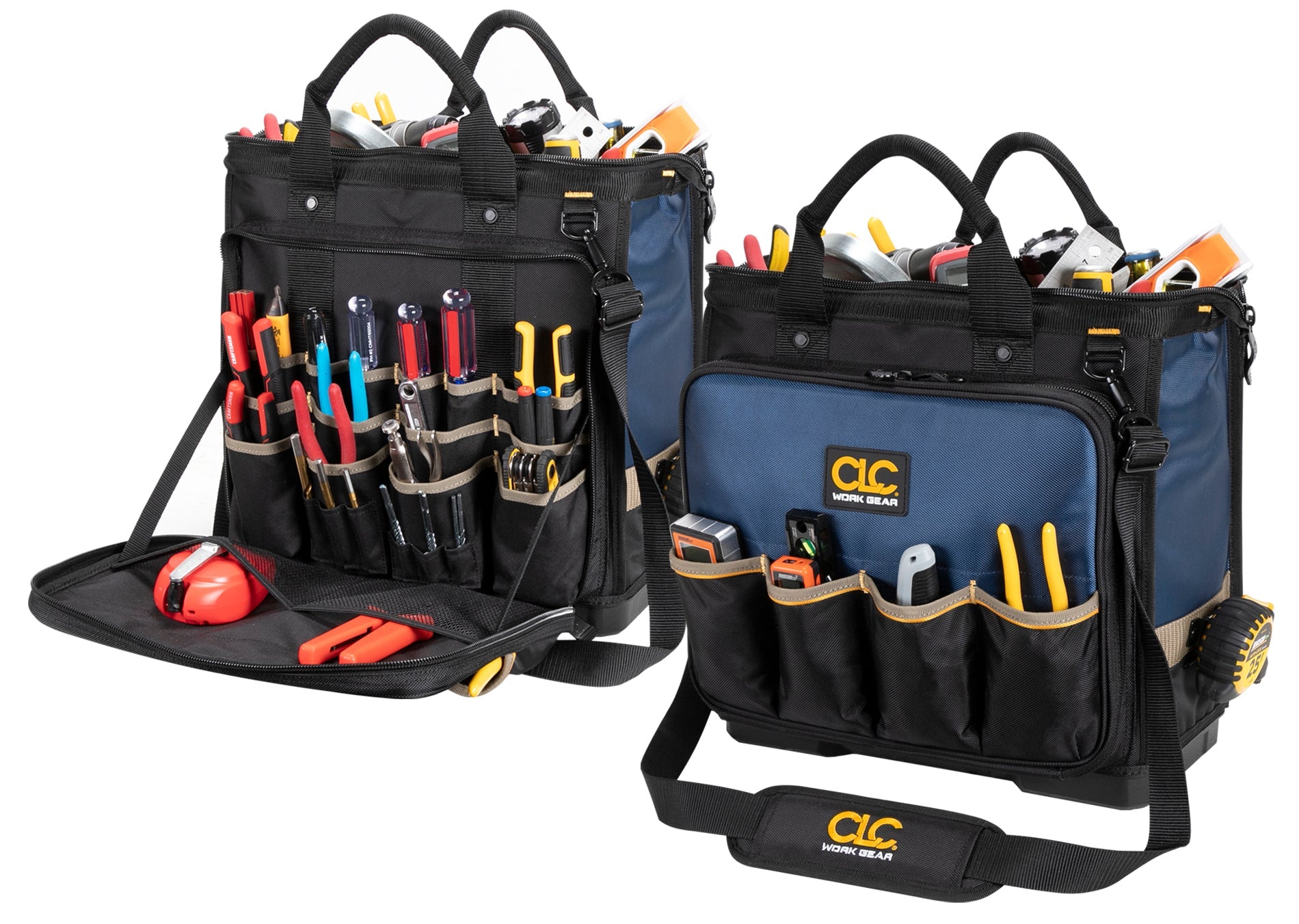 CLC PB1543 17” Molded Plastic Bottom Multi-Compartment Technician’s Tool Bag - Edmondson Supply