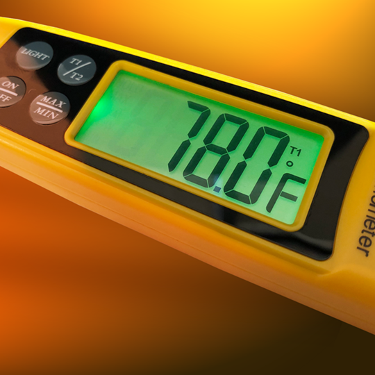 UEi PDT655 Differential Folding Pocket Thermometer w/ Large Easy-to-Read Display - Edmondson Supply