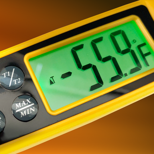 UEi PDT655 Differential Folding Pocket Thermometer w/ Large Easy-to-Read Display - Edmondson Supply