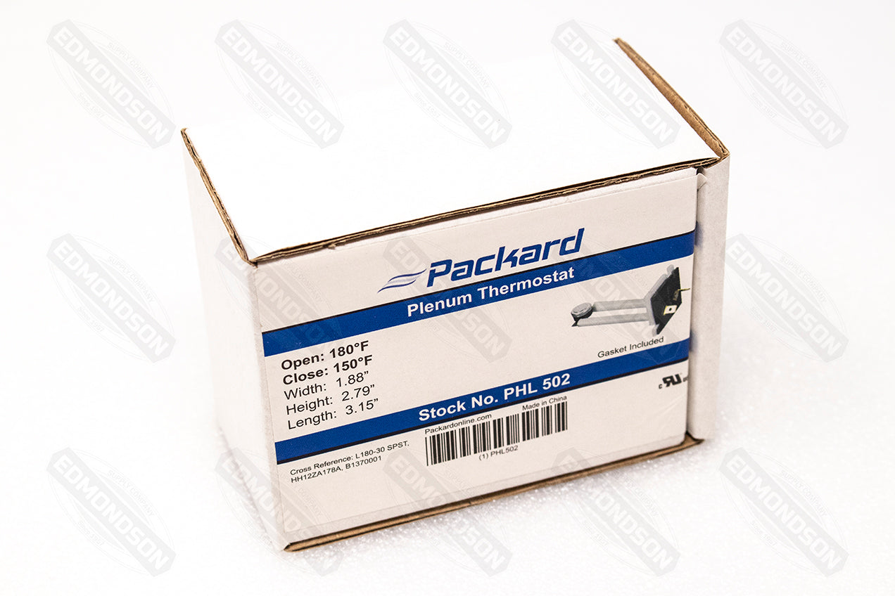 Packard PHL502 Plenum Thermostat, L180-30 - Replacement for Goodman, Bryant - Edmondson Supply