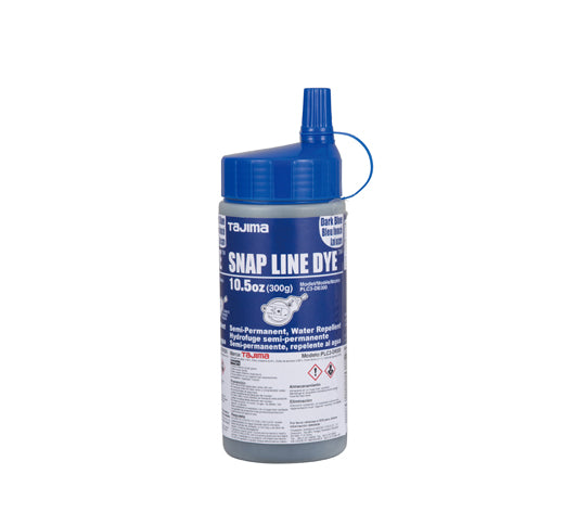 Tajima PLC3-DB300 Snap Line Dye, Permanent Marking Chalk, Dark Blue, 10.5 oz. - Edmondson Supply