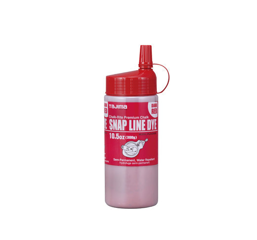 Tajima PLC3-DR300 Snap Line Dye, Permanent Marking Chalk, Dark Red, 10.5 oz. - Edmondson Supply