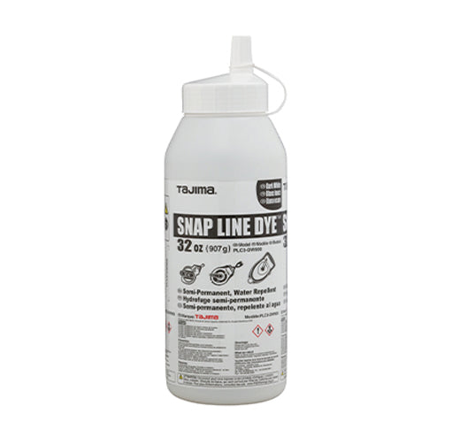 Tajima PLC3-DW900 Snap Line Dye, Permanent Marking Chalk, Dark White, 32 oz. - Edmondson Supply