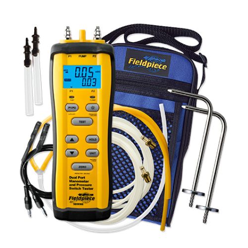 Fieldpiece SDMN6 Dual Port Manometer and Pressure Switch Tester - Edmondson Supply