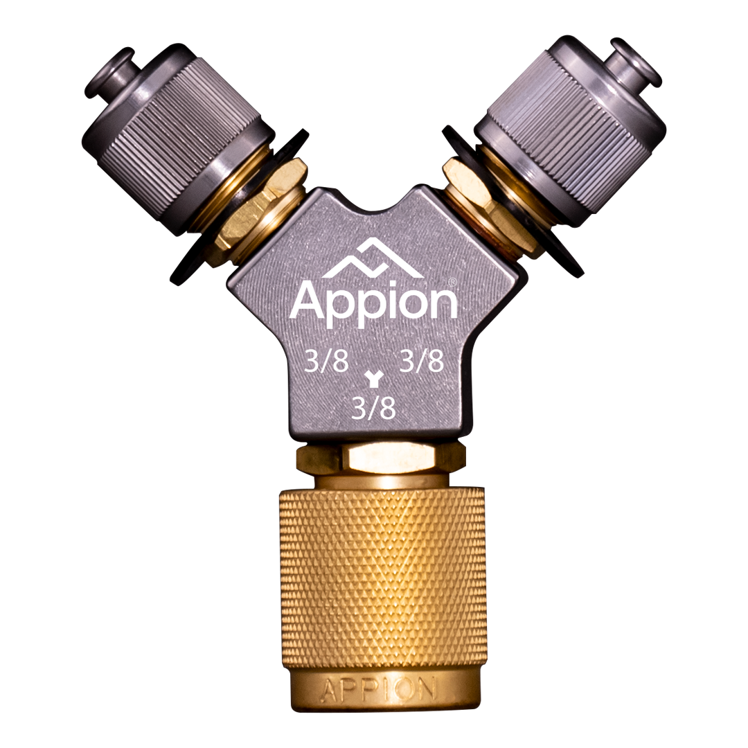 Appion SPDY38 MegaFlow Speed-Y - (2) 3/8in MFL to 3/8in FL - Edmondson Supply
