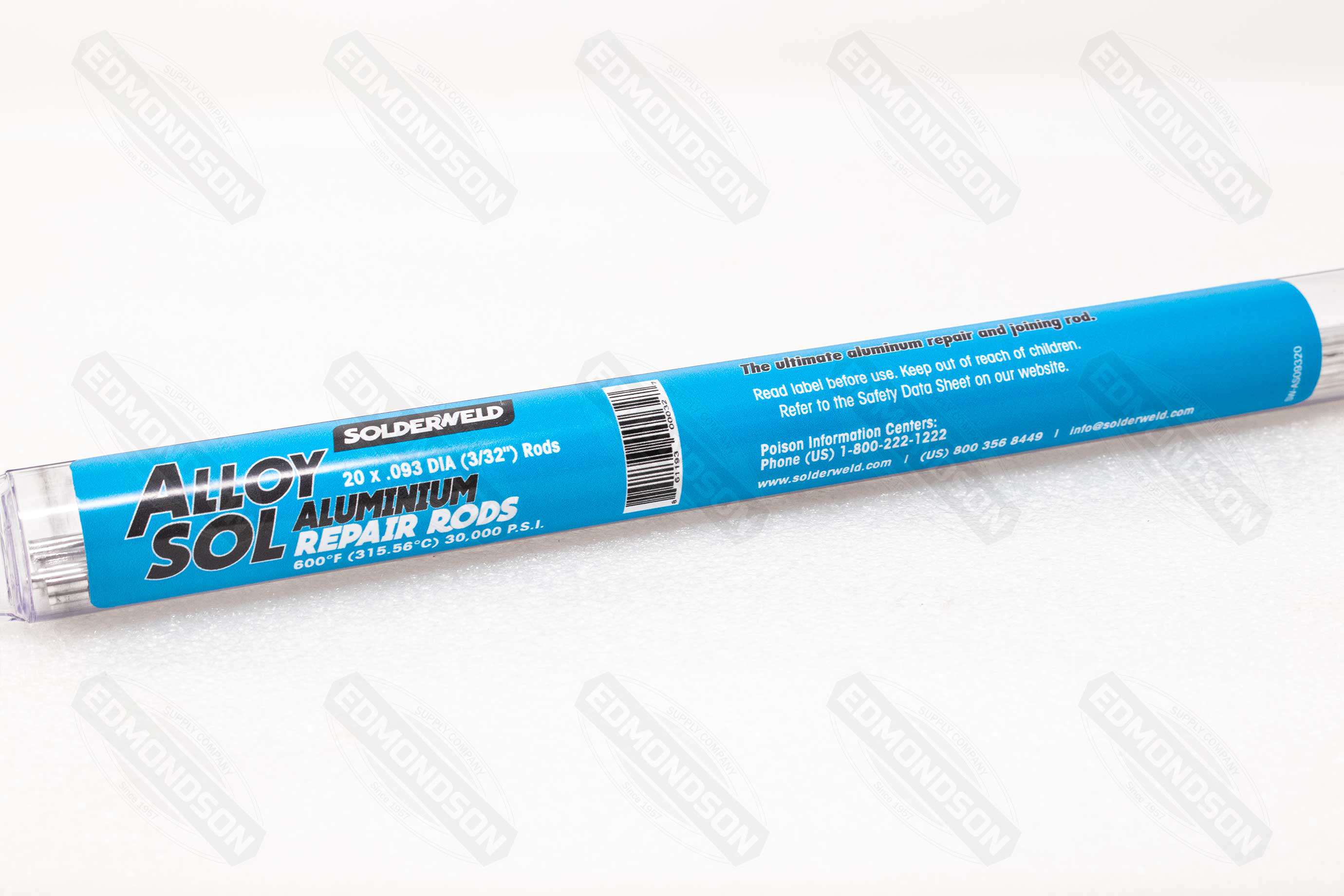 SolderWeld SW-AS09320 Alloy Sol Aluminum Repair and Joining Rods, 20 Rod Pack - Edmondson Supply