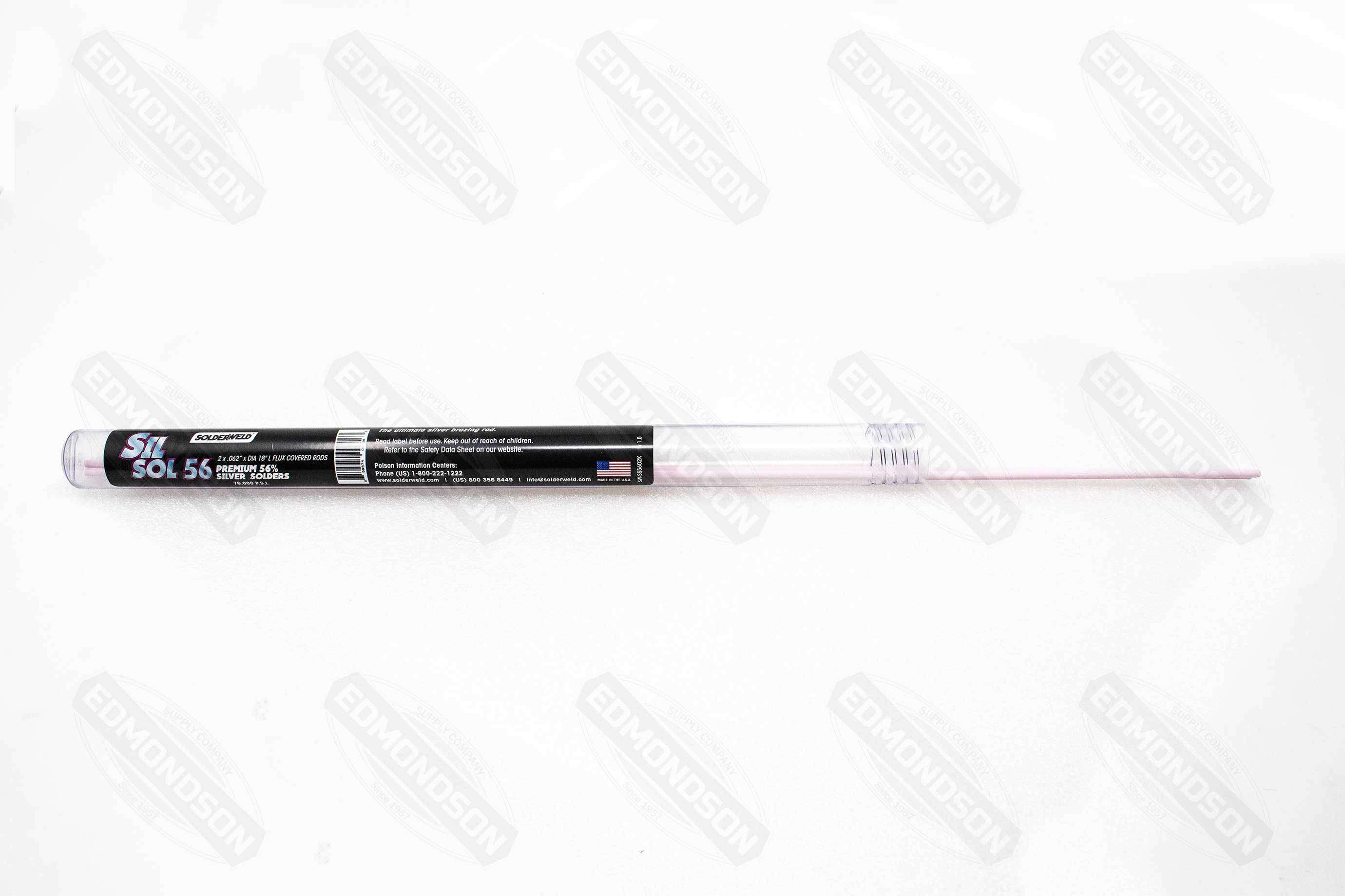 SolderWeld SW-SS5602K Sil Sol 56 - Premium, 56% Silver Solder - Flux Covered, 2 Rod Pack - Edmondson Supply
