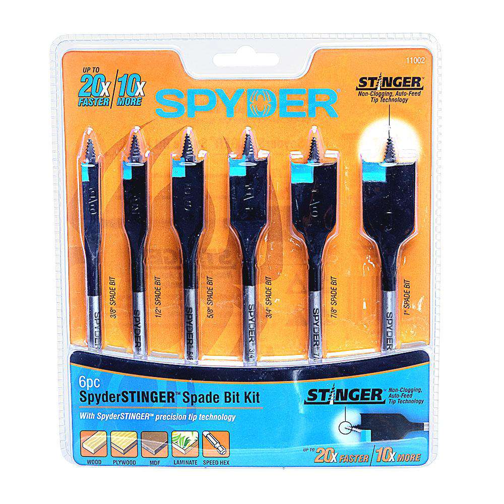 Spyder 11002 Stinger 6-PC SPADE BIT SET - Edmondson Supply