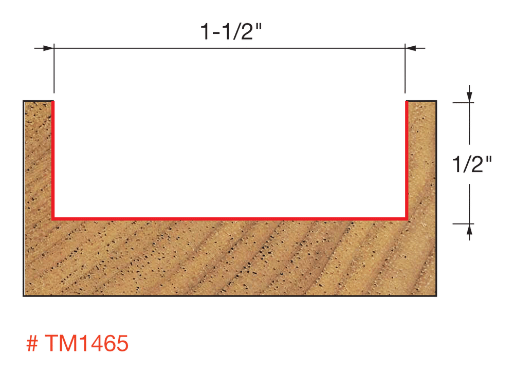 Freud TM1465 MDF Spoilboard Surfacing & Rabbeting Bit - Edmondson Supply