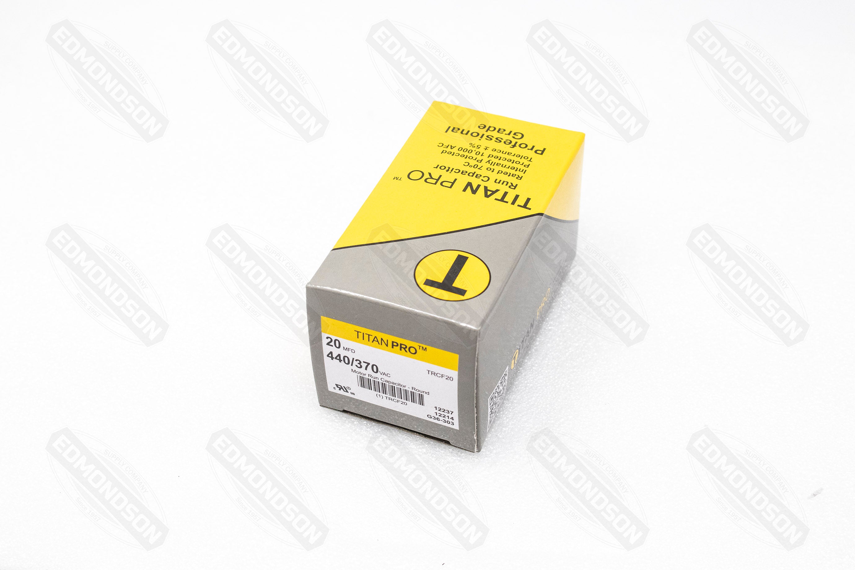 Packard TRCF20 TITAN PRO Run Capacitor 20 MFD 440/370 Volt, Round - Edmondson Supply