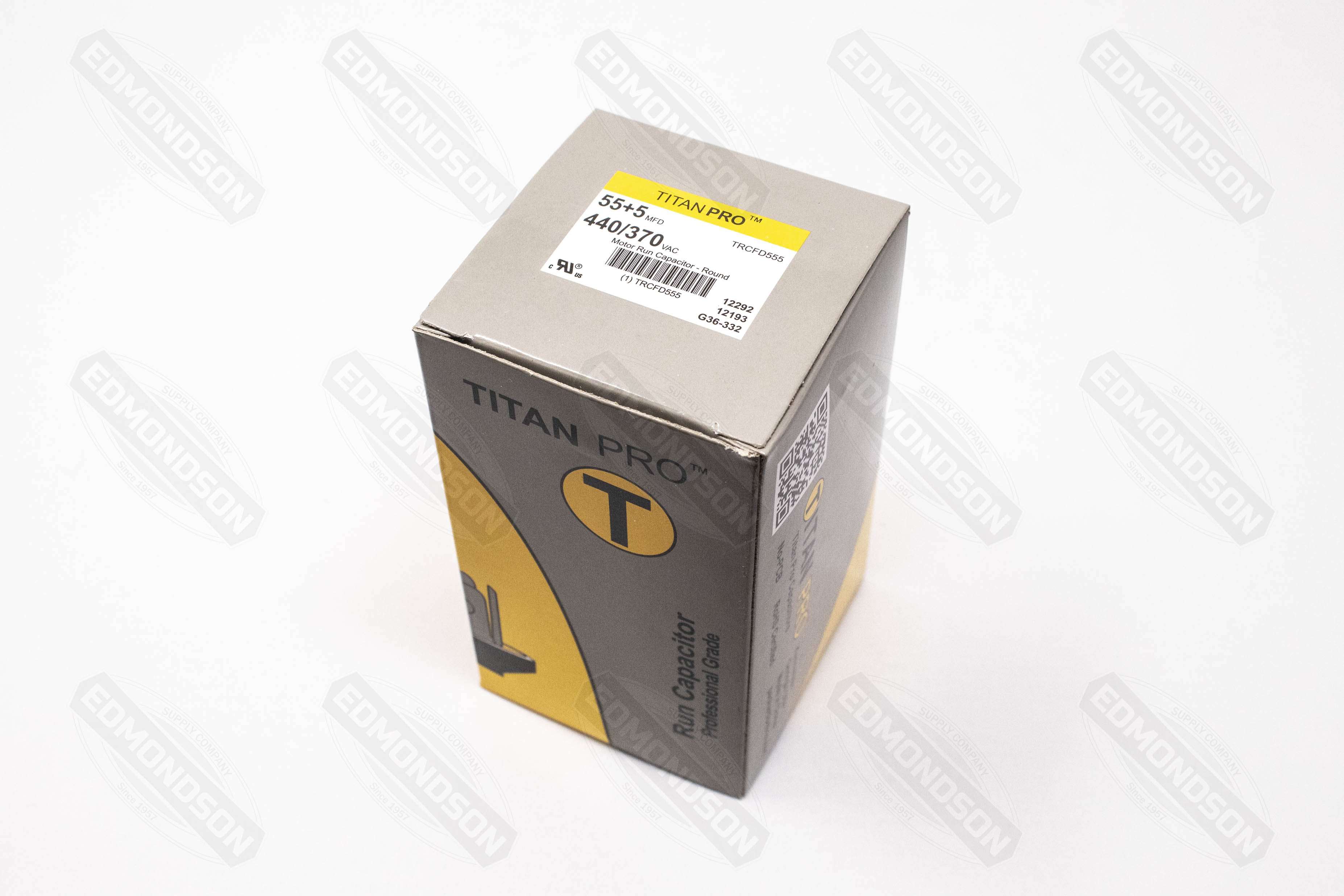 Packard TRCFD555 Titan PRO Run Capacitor 55+5 MFD 440/370 Volt Round - Edmondson Supply