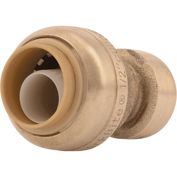 SharkBite U050LF 1/4" (3/8" OD) x 1/4" Brass Push Reducing Coupling - Edmondson Supply
