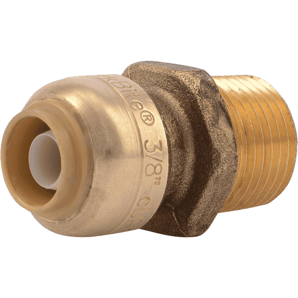Sharkbite U118LF 3/8" (1/2" OD) x 1/2" MNPT Reducing Brass Push Male Adapter - Edmondson Supply