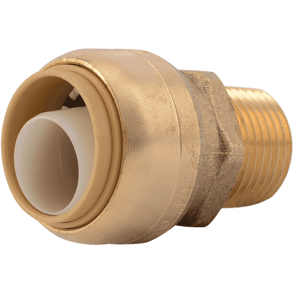 Sharkbite U138LF 3/4" x 1/2" MNPT Bullnose Brass Push Male Adapter - Edmondson Supply