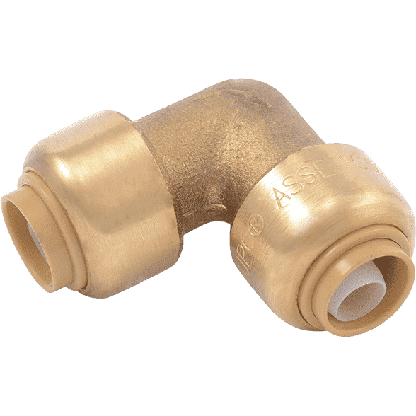 SharkBite U246LF 3/8" (1/2" OD) x 3/8" (1/2" OD) Brass Push 90° Elbow - Edmondson Supply