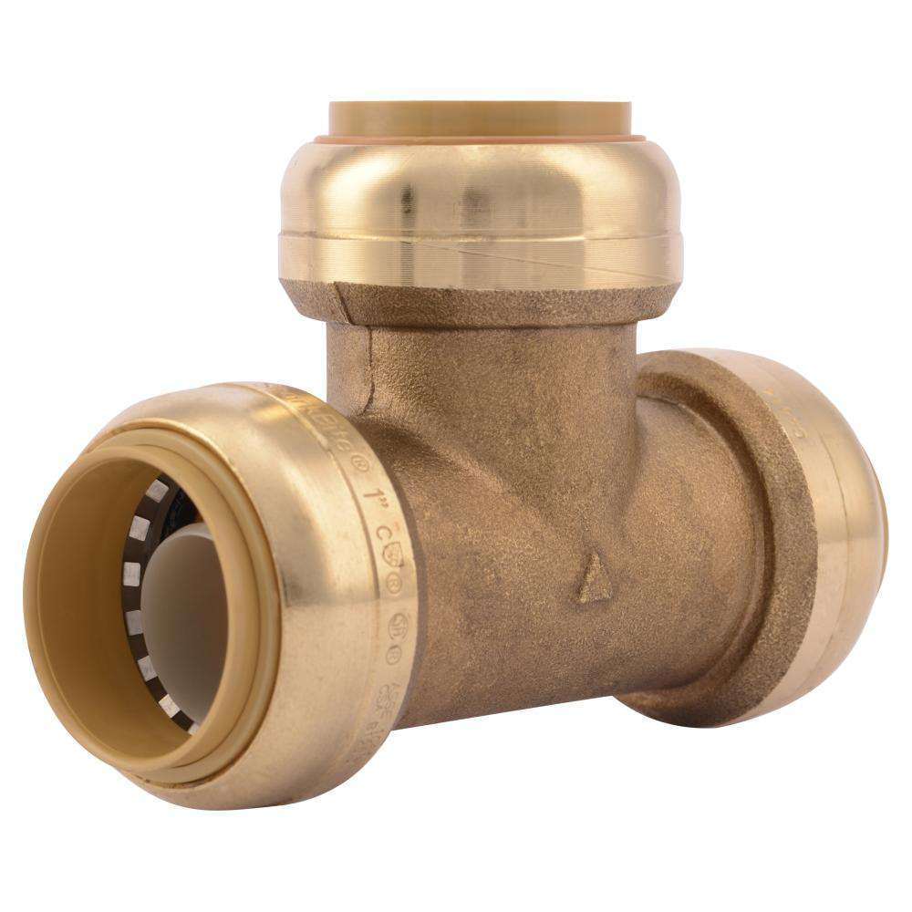 SharkBite U374LF 1" x 1" x 1" Brass Push Tee - Edmondson Supply