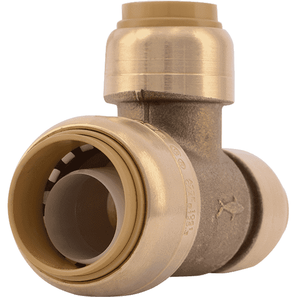 SharkBite U454LF 3/4" x 1/2" x 1/2" Brass Push Reducing Tee - Edmondson Supply