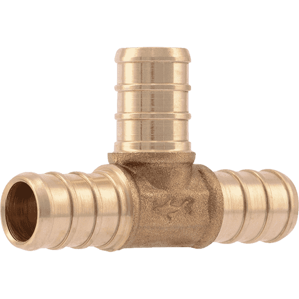 SharkBite UC362LF 1/2" x 1/2" x 1/2" Brass PEX Crimp Tee - Edmondson Supply