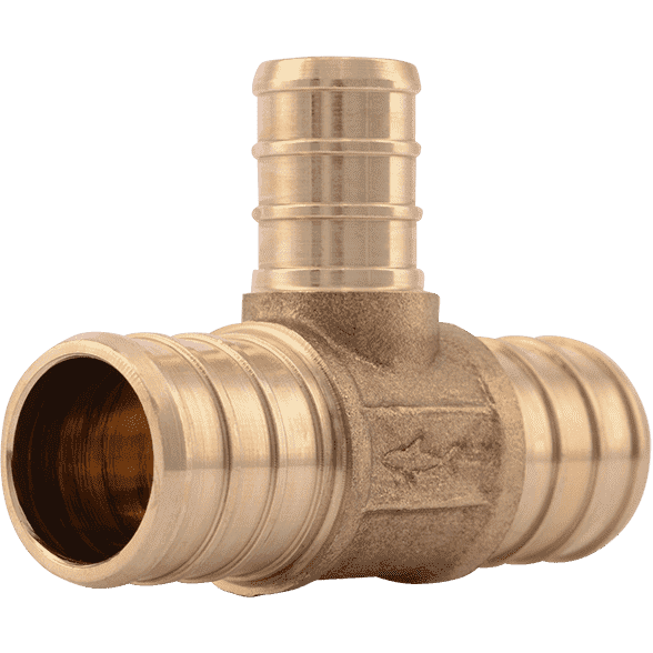 SharkBite UC412LF 3/4" x 3/4" x 1/2" Brass PEX Crimp Reducing Tee - Edmondson Supply