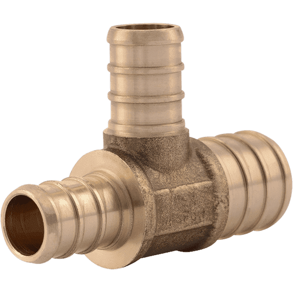 SharkBite UC454LF 3/4" x 1/2" x 1/2" Brass PEX Crimp Reducing Tee - Edmondson Supply