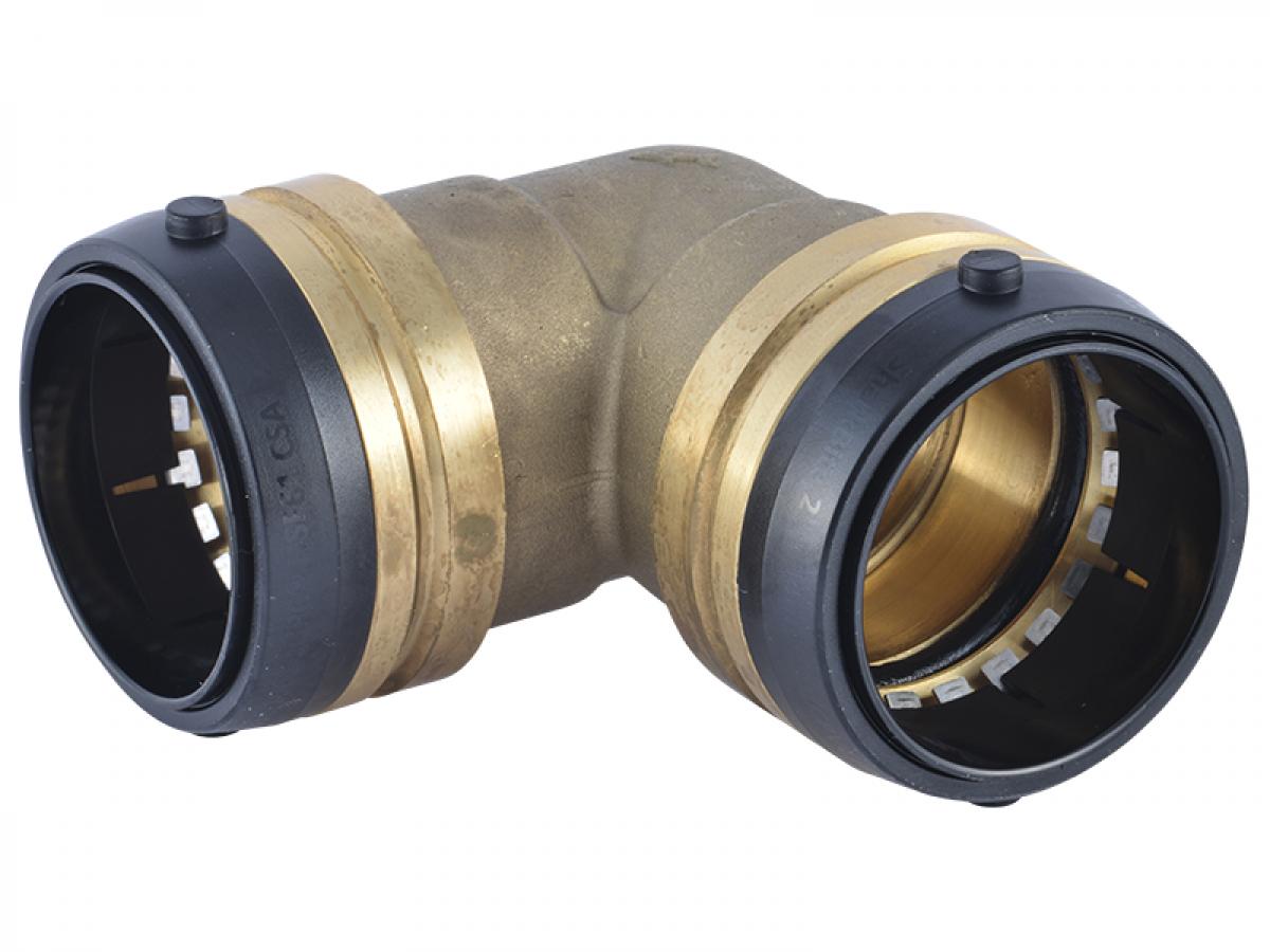 SharkBite UXL0254 2" x 2" Brass Push 90° Elbow - Edmondson Supply