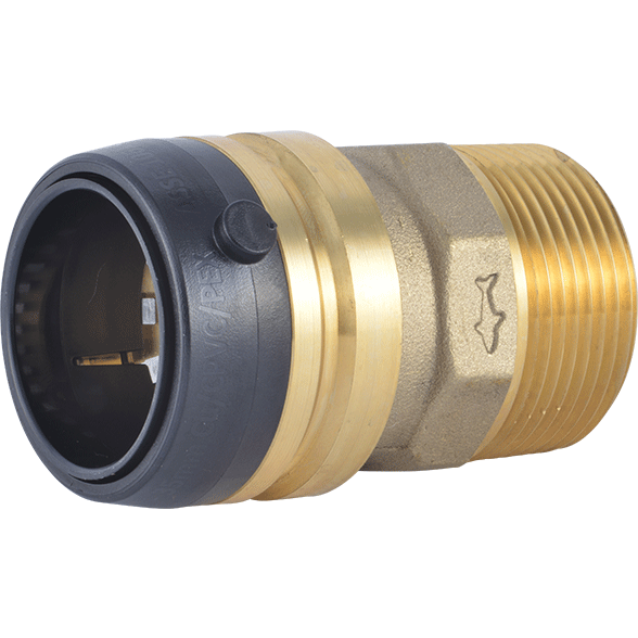 Sharkbite UXL113532M 1-1/4" x 1-1/4" MNPT Brass Push Male Adapter - Edmondson Supply