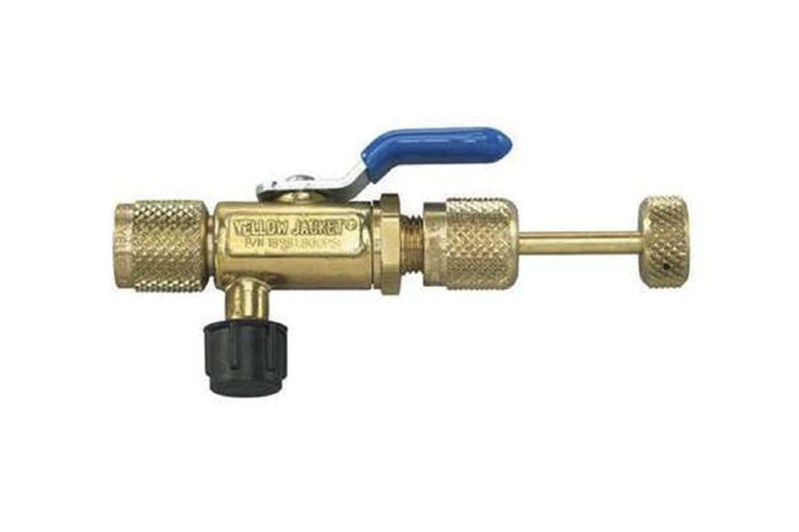 Yellow Jacket 18985 5/16" 4-in-1 Ball Valve Tool Core Removal w/Side Port R-410A - Edmondson Supply