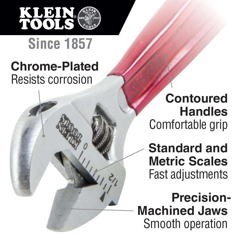 Klein Tools D507-6 Adjustable Wrench Extra Capacity, 6-1/2-Inch - Edmondson Supply