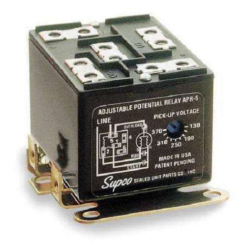 Supco APR5 Solid State Adjustable Potential Relay, 130-370V - Edmondson Supply