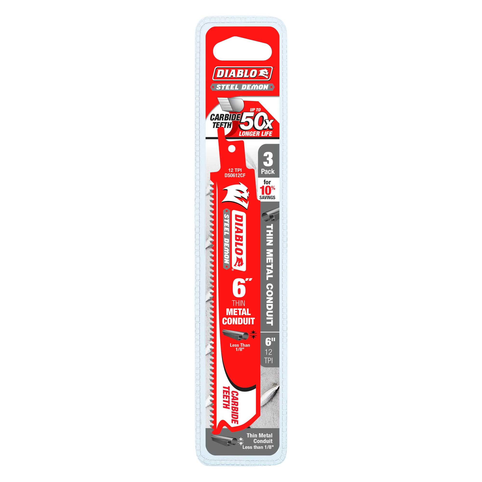 Diablo Tools DS0612CF3 6 in. Carbide Blades for Thin Metal Conduit Cutting (3 pk) - Edmondson Supply