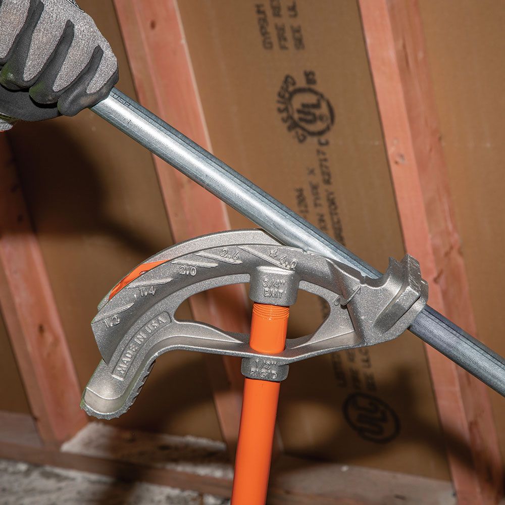 Klein Tools 51607 Aluminum Conduit Bender Full Assembly, 3/4-Inch EMT with Angle Setter™ - Edmondson Supply