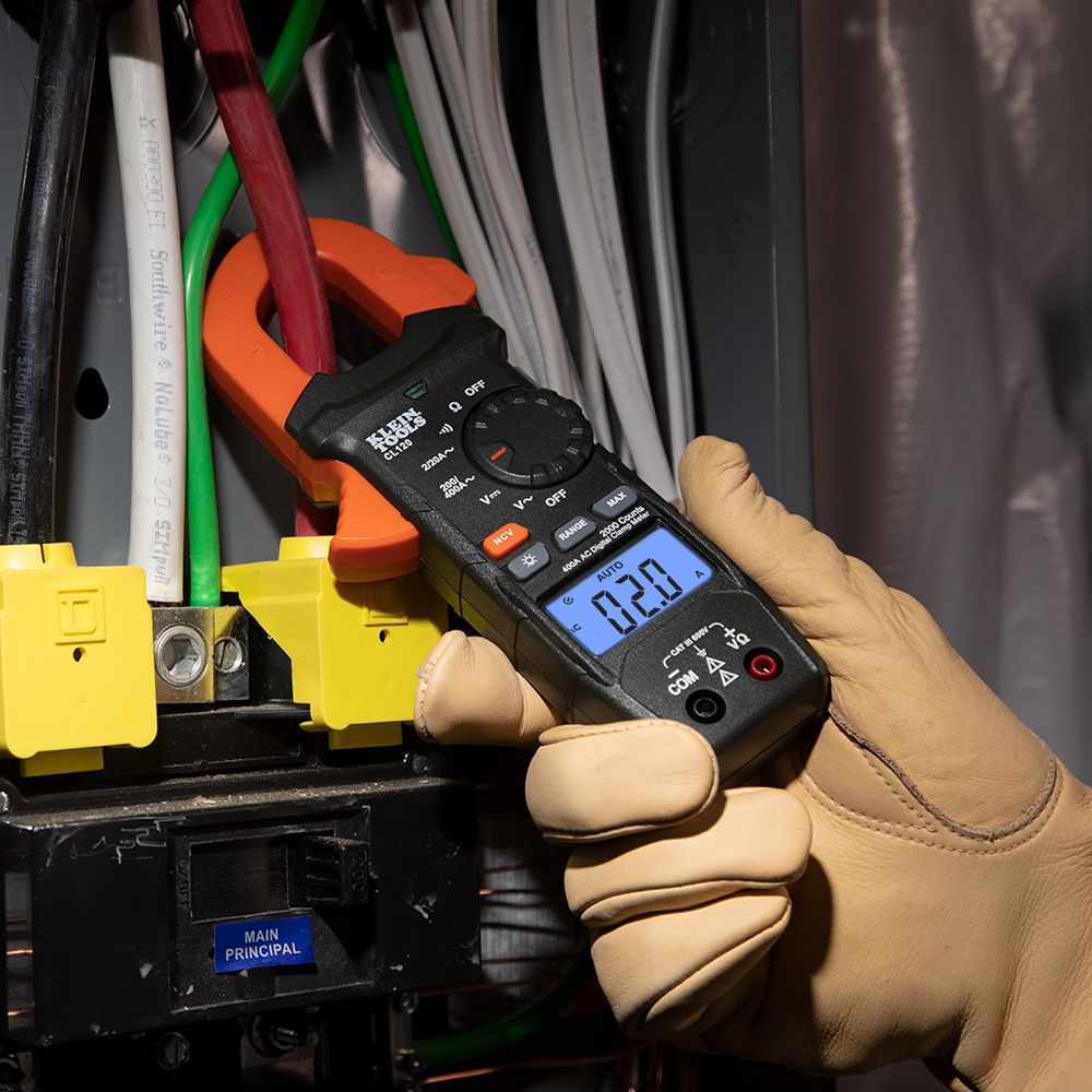 Klein Tools CL120 Digital Clamp Meter, AC Auto-Ranging 400 Amp - Edmondson Supply