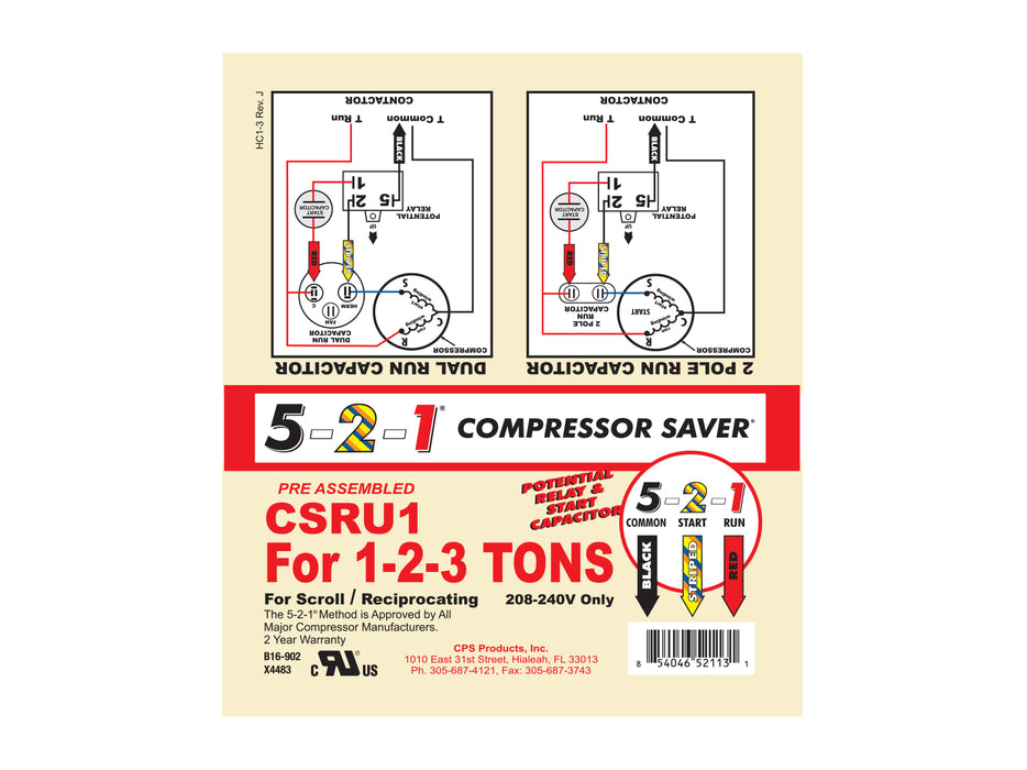5-2-1 CSRU1 Compressor Saver, 1 to 3 Tons - Edmondson Supply