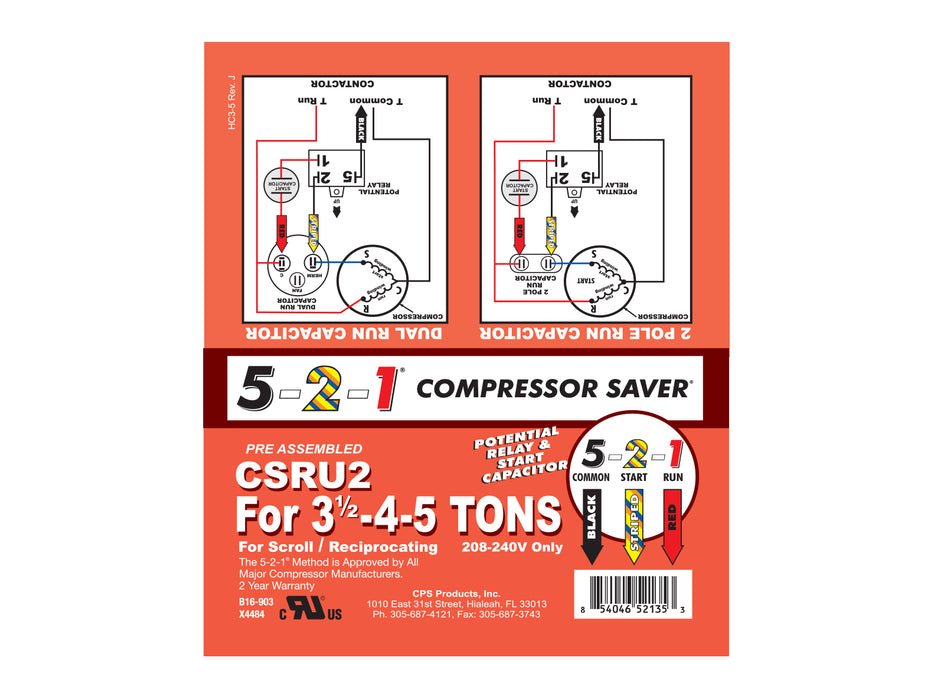 5-2-1 CSRU2 Compressor Saver, 3-1/2 to 5 Tons - Edmondson Supply