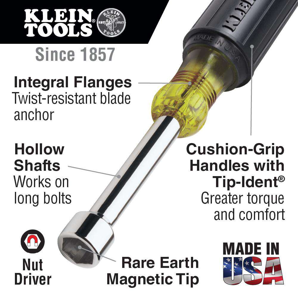 Klein Tools 646-5/16M 5/16-Inch Magnetic Nut Driver Cushion-Grip - Edmondson Supply