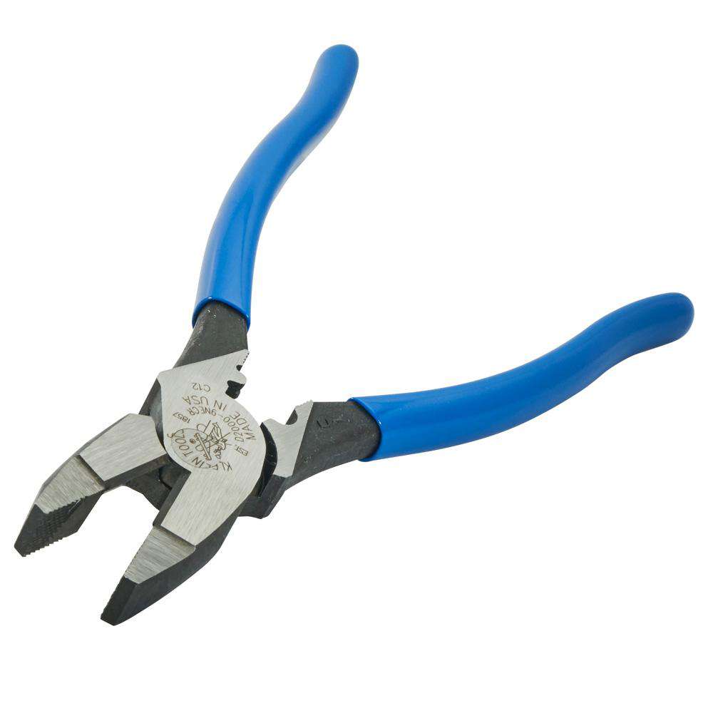 Klein Tools D2000-9NECR Lineman's Pliers with Crimping, 9-Inch - Edmondson Supply